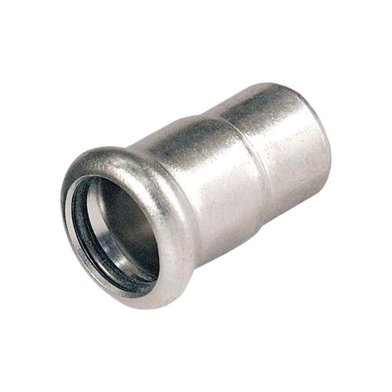 Afbeeldingen van Press rvs-316L kiwa eindkoppeling 18mm