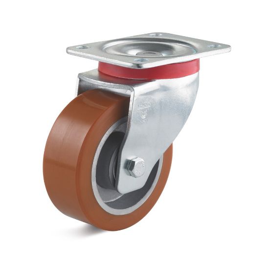 Afbeeldingen van Zwenkwiel polyurethaan IG 125mm 350kg