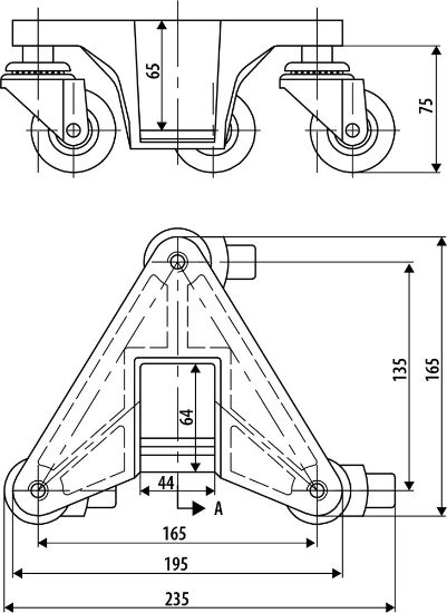 Afbeeldingen van Elephant kast- en buroroller TBV-100B   400KG
