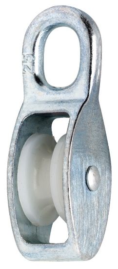 Afbeeldingen van Katrol 50mm enkel nylon wiel WLL 390kg