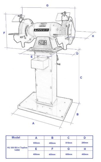 Afbeeldingen van Huvema werkbankslijper HU300 BG-4