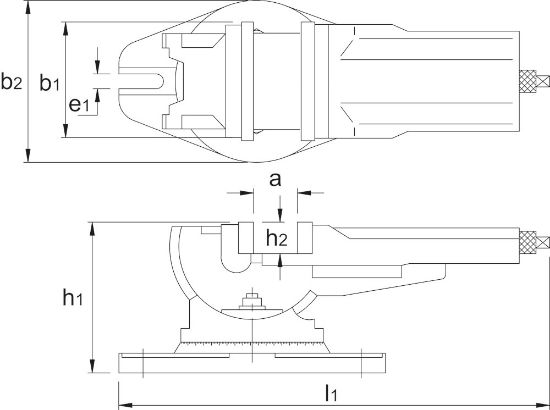 Afbeeldingen van Bison draai en zwenk klem type 6530 125mm.