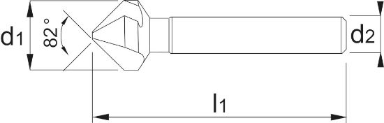 Afbeeldingen van Phantom hsse verzinkfrees 3 snijder 31  mm 82°