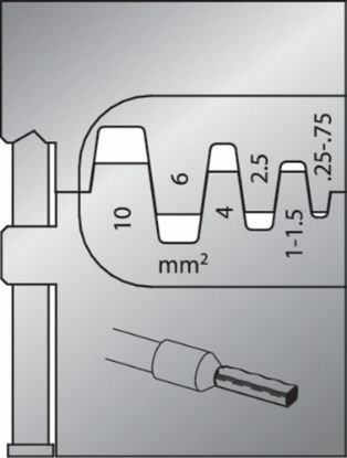 Afbeeldingen van Gedore krimpbek adereindhulzen 025-10mm 8140-06
