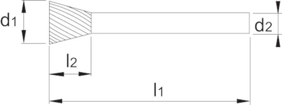 Afbeeldingen van Phantom hm-stiftfrees omgekeerde kegelvorm n12.7x12.7x6x57-6 uni