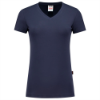 Afbeeldingen van Tricorp dames t-shirt 101008 slim fit   v-hals 101008 ink (blauw) XS