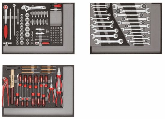 Afbeeldingen van Gedore schuimmodele gereedschapsset     130dlg R21010004