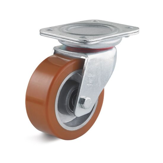 Afbeeldingen van Zwenkwiel polyurethaan IG 100mm 280kg