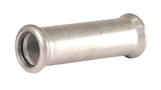 Afbeeldingen van Press rvs-316L kiwa overschuifkoppeling 15x15mm