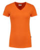 Afbeeldingen van Tricorp dames t-shirt 101008 slim fit   v-hals 101008 orange (oranje) 4XL