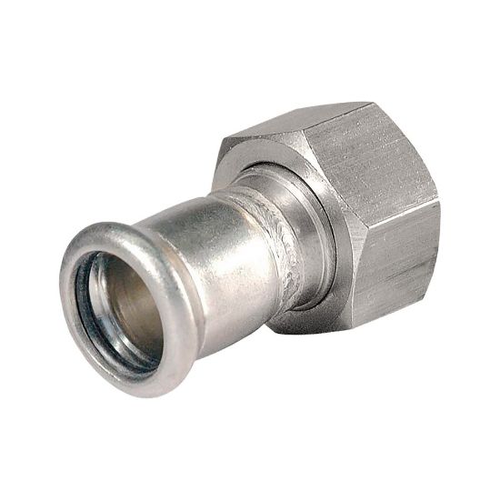 Afbeeldingen van Press rvs-316L kiwa 2-del. koppeling 5/4x28mm