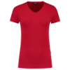 Afbeeldingen van Tricorp dames t-shirt 101008 slim fit   v-hals 101008 red (rood) L