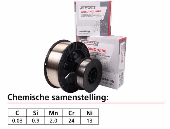 Afbeeldingen van Weldkar mig/mag lasdraad RVS309LSI 0.8mmD200 5kg
