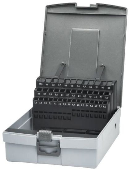 Afbeeldingen van Borencassette leeg 6-10x0.1 grijs kunststof neutraal