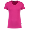 Afbeeldingen van Tricorp dames t-shirt 101008 slim fit   v-hals 101008 fuchsia (roze) 3XL