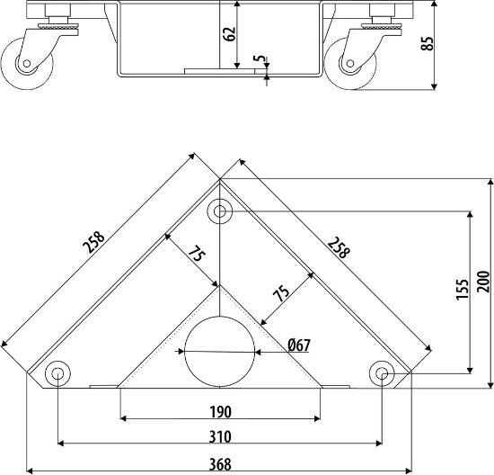 Afbeeldingen van Elephant kast- en buroroller TKV-150K   600KG