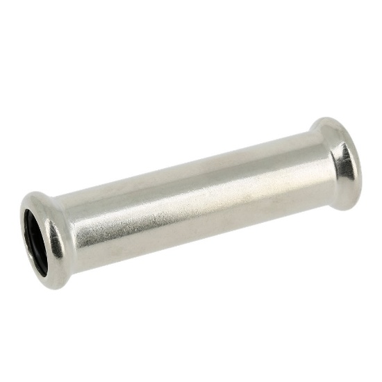 Afbeeldingen van Press rvs-316L kiwa overschuifkoppeling 18x18mm