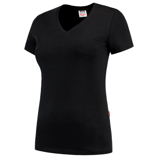 Afbeeldingen van Tricorp dames t-shirt 101008 slim fit   v-hals 101008 black (zwart) 3XL