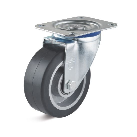 Afbeeldingen van Zwenkwiel alu-vulkan 100mm 180kg