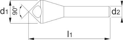 Afbeeldingen van Phantom hsse verzinkfrees schuin gat 50mm 90°