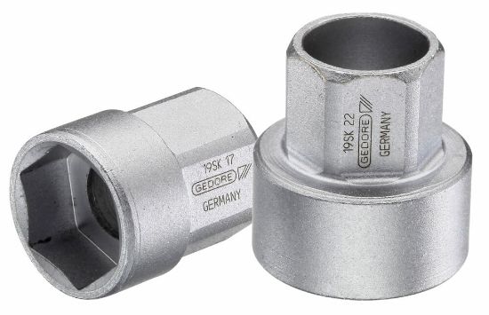 Afbeeldingen van Gedore dopsleutel 1/2 kort 14mm 19sk    doorloop