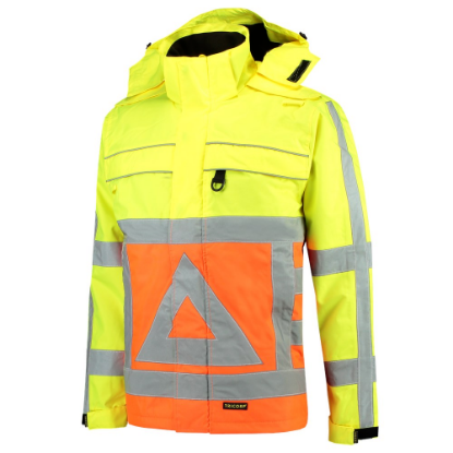 Afbeeldingen van Tricorp parka verkeersregelaar 403001   fluor orange/yellow (oranje/geel) 3XL