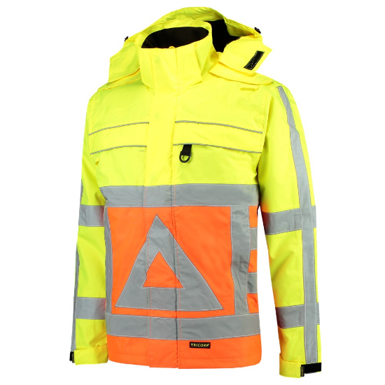 Afbeeldingen van Tricorp parka verkeersregelaar 403001   fluor orange/yellow (oranje/geel) 4XL