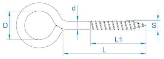 Afbeeldingen van Schroefoog 16x3mm w=8mm ev ve100