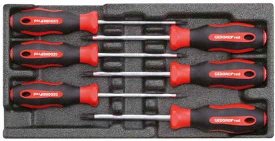 Afbeeldingen van Gedore schuimmodule schroevendraaierset Torx 6dlg 1/3 R22150015