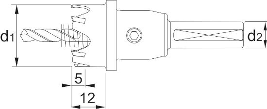 Afbeeldingen van Phantom Hm-Tip gatzaag 20.4mm pg13 materiaaldikte <5mm