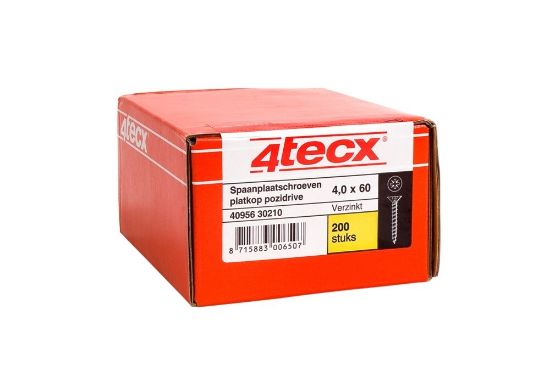 Afbeeldingen van 4tecx spaanplaatschroef vk/pz/ev 4.5x35 ve200