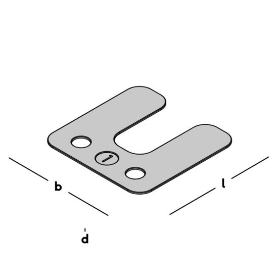 Afbeeldingen van Drukplaat met sleuf 1x70x70mm transp.   ve480