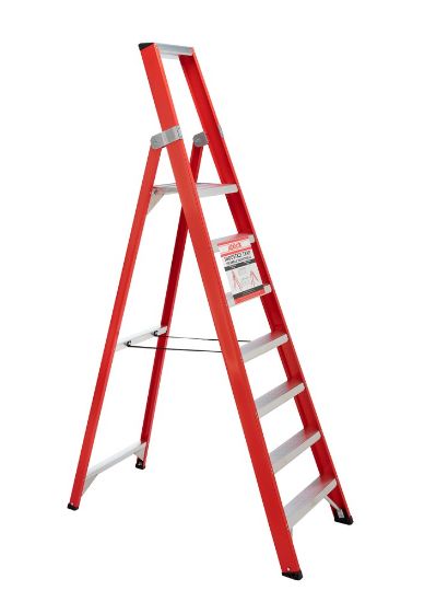 Afbeeldingen van 4tecx industrietrap 1x7 aluminium       enkel oploopbaar