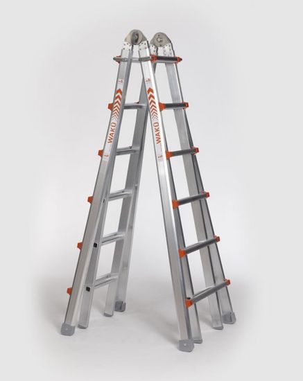 Afbeeldingen van Waku telescoopladder 4x6 2,9m/6,4m