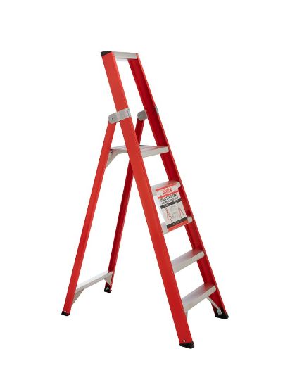 Afbeeldingen van 4tecx industrietrap 1x5 aluminium       enkel oploopbaar