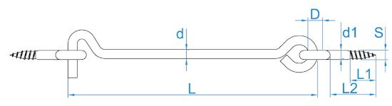 Afbeeldingen van Windhaak oog ev 250x6