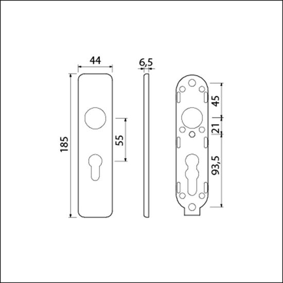 Afbeeldingen van Ami kortschild PC55 klik zwart