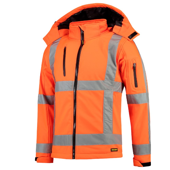 Afbeeldingen van Infra Softshell fluor orange (oranje high vis) 5XL RWS