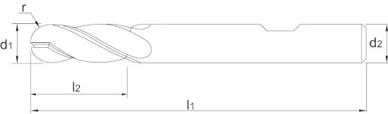 Afbeeldingen van Phantom hsse co8% tialn radiusfrees din844b 16mm