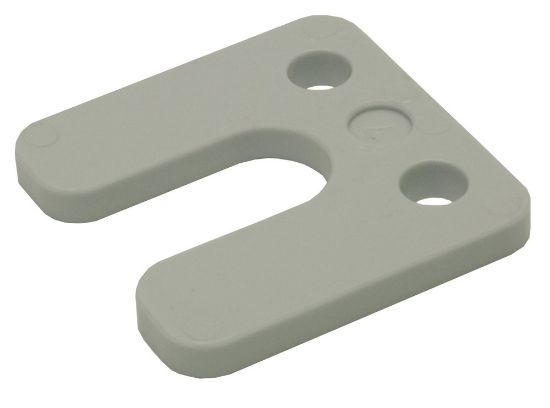 Afbeeldingen van Drukplaat met sleuf 7x70x70mm grijs     ve192