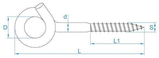 Afbeeldingen van Krulhaak 160x10.7mm ev ve10