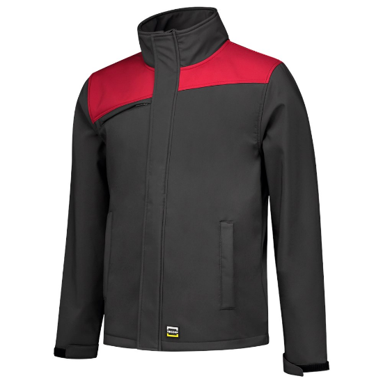Afbeeldingen van Tricorp softshell bicolor naden 402021   darkgrey/red (grijs/rood) XL