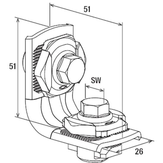 Afbeeldingen van Fischer montagehoek MW Clix 90° ev