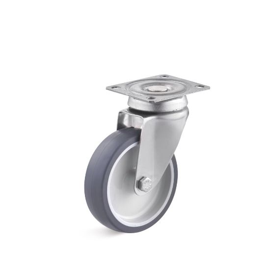 Afbeeldingen van Rvs zwenkwiel 50mm thermoplast          40kg