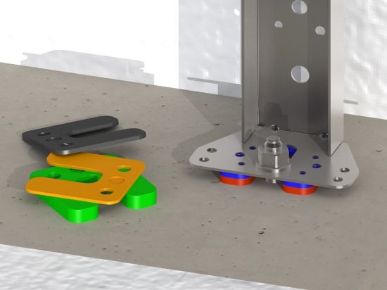 Afbeeldingen van Drukplaat met sleuf 10x70x70mm groen    ve144