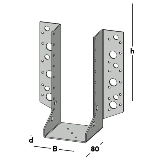 Afbeeldingen van Raveeldrager zwaar 75x200mm ev ve20