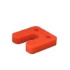 Afbeeldingen van Drukplaat met sleuf 15x70x70mm oranje   ve48