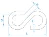 Afbeeldingen van S-haak 5mm lengte 45 ev