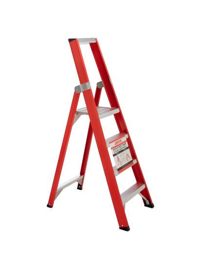 Afbeeldingen van 4tecx industrietrap 1x4 aluminium       enkel oploopbaar