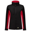 Afbeeldingen van Tricorp softshell dames bicolor 402008  black/red (zwart/rood) 2XL